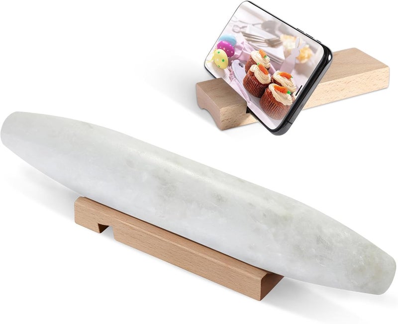 Koville African Natural Marble French Rolling Pin, 12inch Non-Stick Rolling Pin for Baking, Dough Roller for Pasta, Dumpling, Fondant, Pie, Bread, Pizza, Kitchen Baking Tools(Namib Fantasy) - Image 1